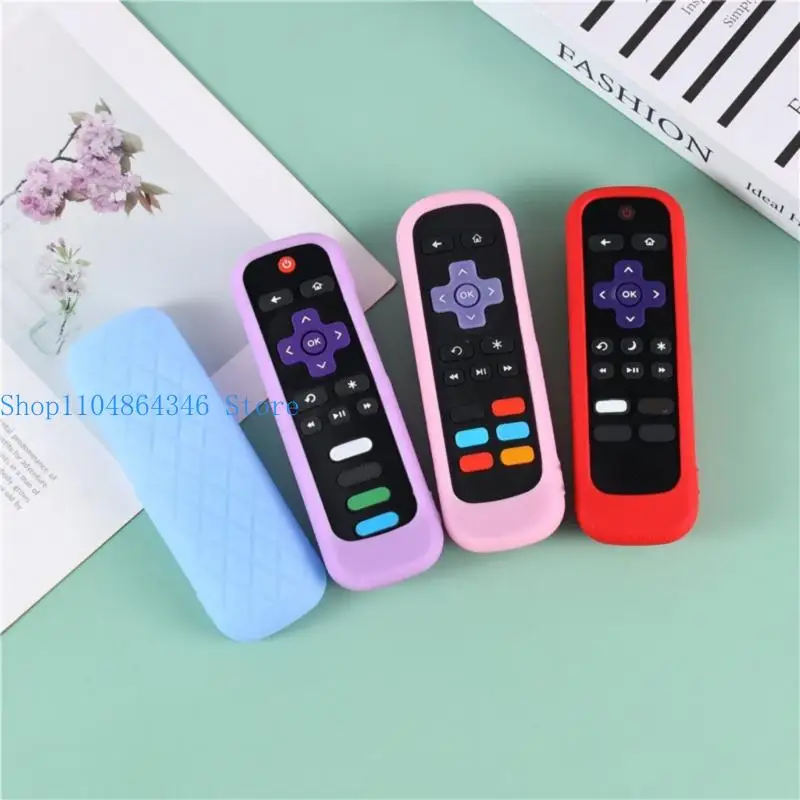 652F Silicone Remote Control Cover Shockproof Nonslip Textured Grip Precise Cutouts Easy Cleaning Remote Silicone Case