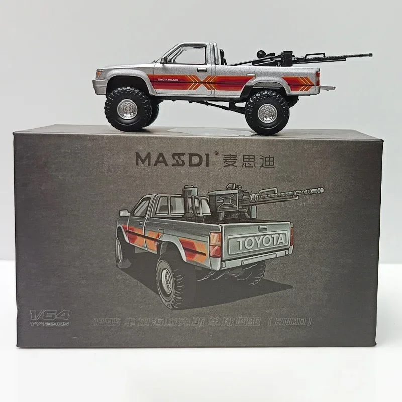 

1:64 HiLux 1995, пикап, легкосплавный автомобиль, литье под давлением и игрушечный транспорт, модель автомобиля, миниатюрная масштабная модель автомобиля для детей