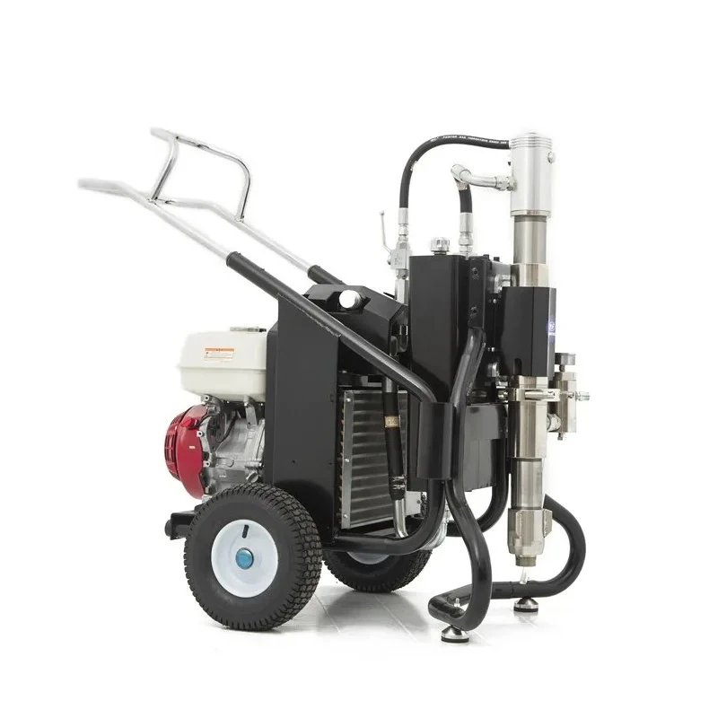 13HP Chrome Coated Gas Engine Airless Paint Sprayer Plaster Coating Painting Machine for Outdoor Construction Equipment