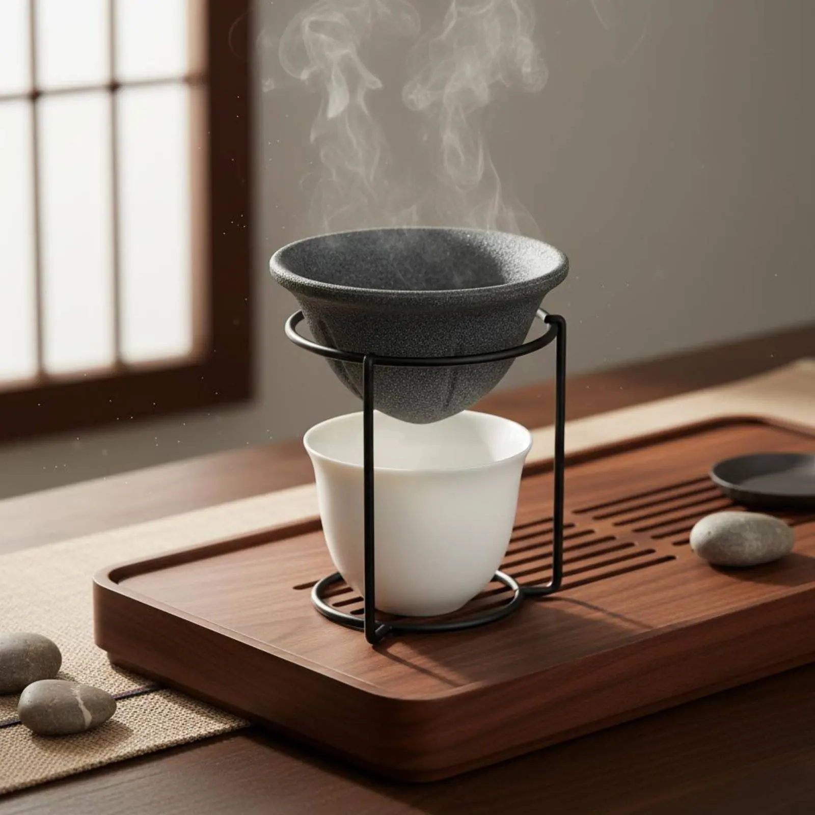 

Brew Leaves Strainer with Stand Rapid Filtration Microporous Brew Leaves Infuser Refined Design Handmade
