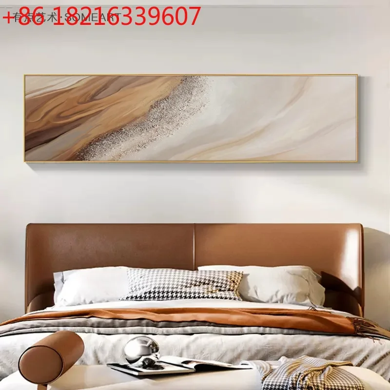 Living room decorative painting abstract art room mural high-end bedroom bedside horizontal painting