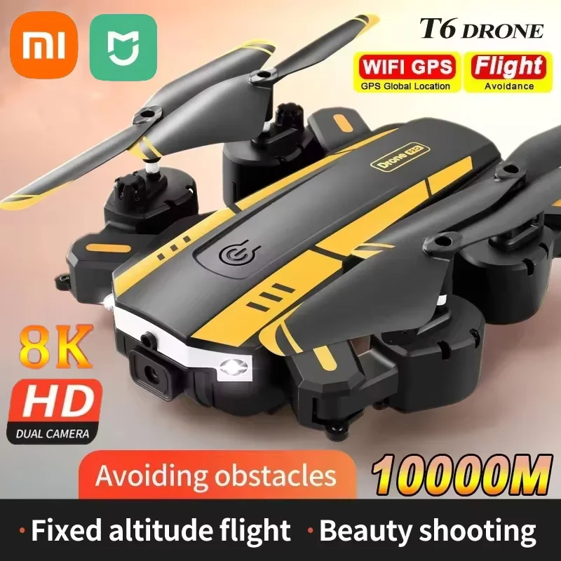 Xiaomi MIJIA T6 Drone 8K Profesional 4K HD UAV Camera Obstacle Avoidance Aerial Photography Optical Flow Foldable Quadcopter 1KM