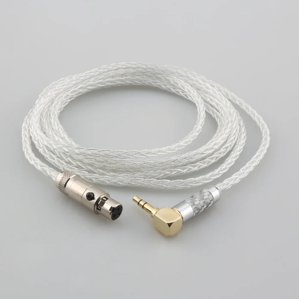 

HIFI 3.5mm 4.4mm XLR 2.5mm 99% Pure Silver 8 Core Earphone Cable For AKG Q701 K702 K271 K272 K240 K141 K712 K181 K712 Headphone