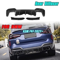 JCYECF Dry Carbon Fiber Rear Bumper Diffuser Lip Side Flaps Splitters Rear Spoiler Car Body Kit Parts For BMW X3M F97 2022+