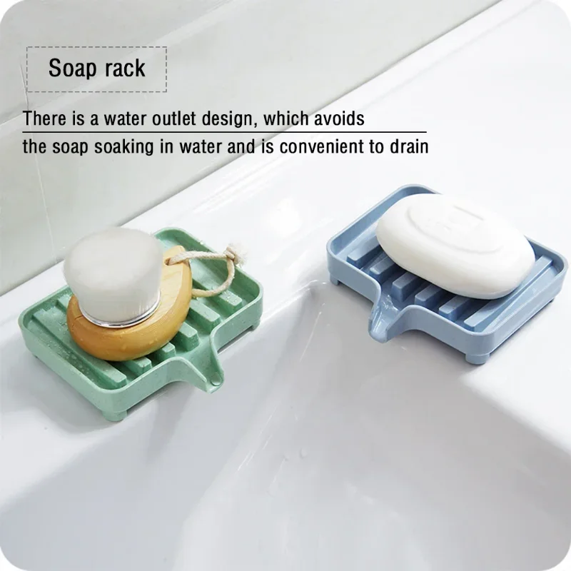 Creative Environmental Protection Wheat Straw Draining Soap Box Bathroom Soap Holder Bathroom Draining Soap Storage Box