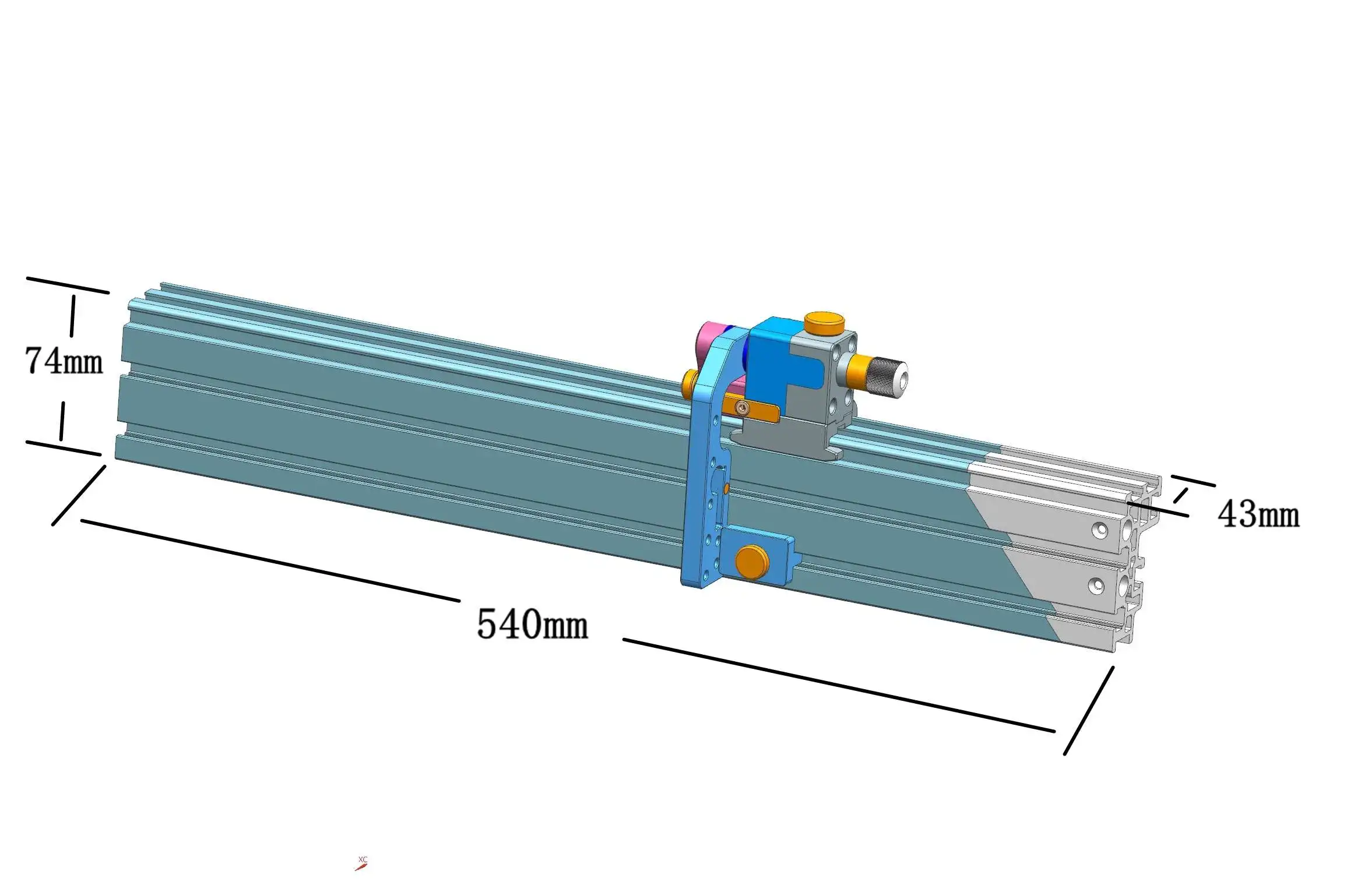 Imagem -05 - Hongdui-alumínio Miter Gauge Fence Carpintaria Medidor Serra de Mesa Router Tabela Suporte Estendido Hd-ks22 0850 mm