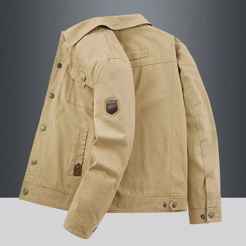 

Windbreaker Military Tactical Jacket Men Spring Autumn Cargo Coat Men's Army Green Jackets Man Casual Khaki Jacket Mens Clothes