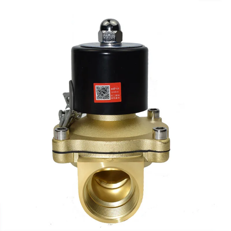 12VDC 24VDC صمام الملف اللولبي النحاسي المغلق عادة صمام الهواء الكهربائي
