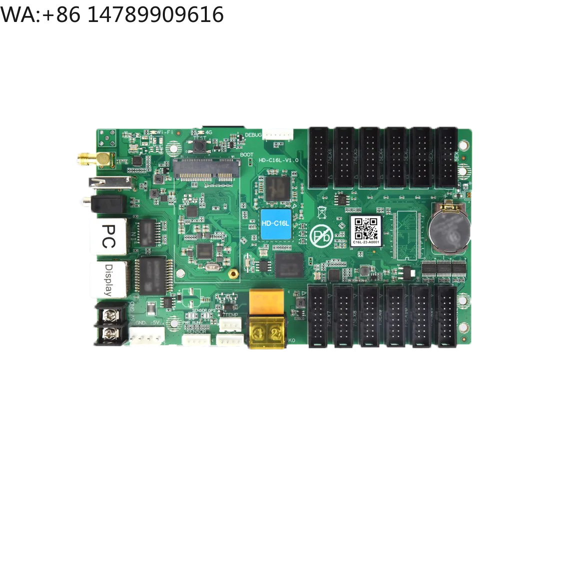 Tarjeta de Control para Pantalla LED a Todo Color C16L, Controlador Huidu C16L para Módulo LED RGB P2 P2.5 P2 P3