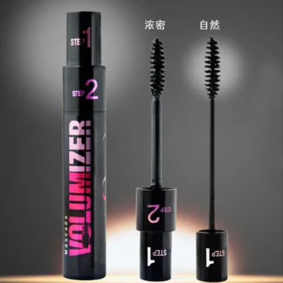 Make Up 2in1 Mascara a doppio scopo Spazzole per arricciare impermeabili e resistenti al sudore Mascara per estensione ciglia liquide impermeabili Trucco