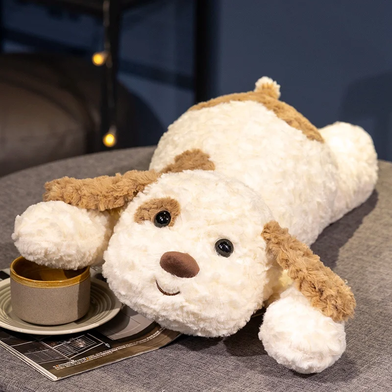 큰 긴 귀 누워 강아지 봉제 베개, 만화 동물 머리 지지대 베개, 잠자는 동반 선물