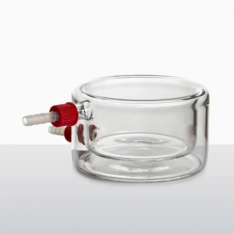 

Flat jacketed beaker with detachable tip B17 laboratory glass equipment thickened glass with high temperature resistance