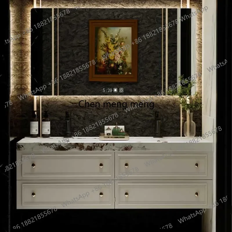 

Makeup Wooden Bathroom Cabinets Modern Waterproof Wall Cabinet Bathroom Cabinets Storage Vanity Armario De Banheiro Furniture