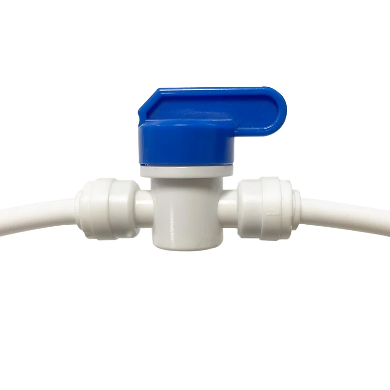 1 Pcs 1/4 Inch (6.35MM) Fast Connection Straight Ball Valve Water Control For Water Purifiers Misting System