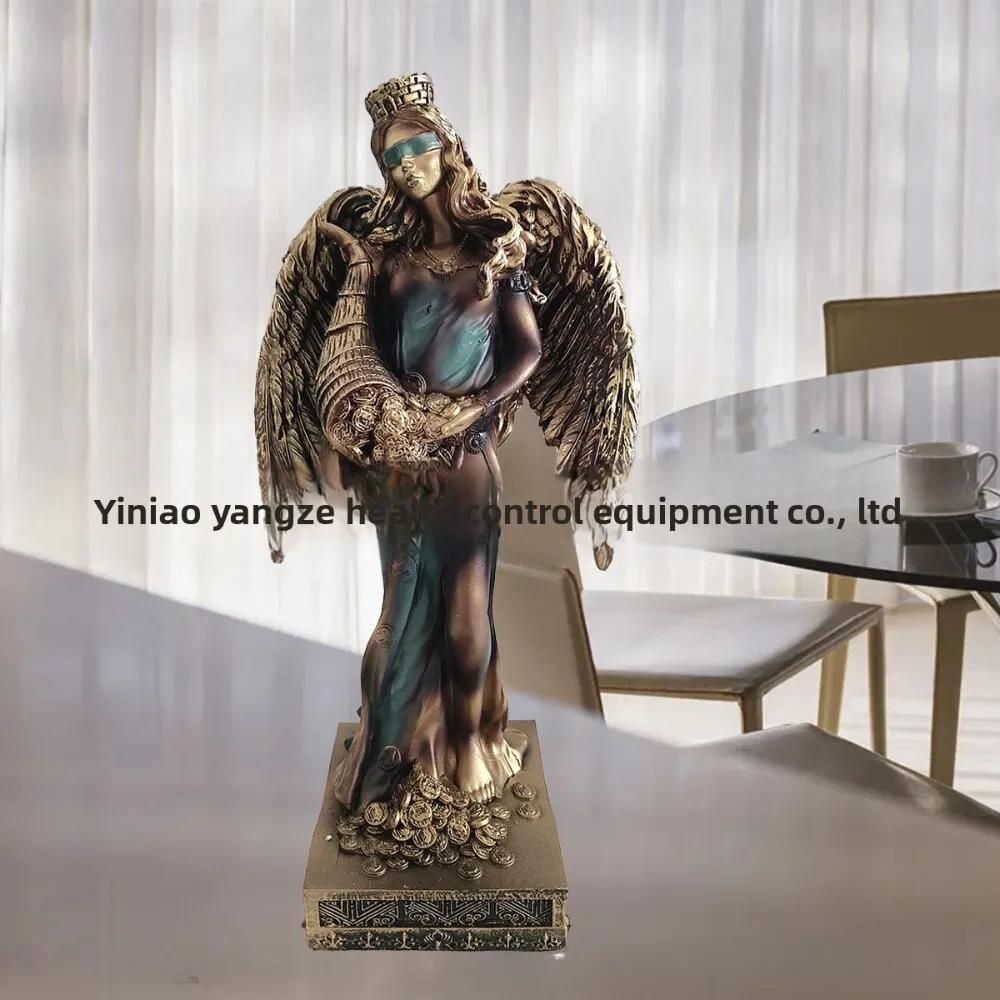 

Goddess of Wealth Mythology Resin Sculpture Decor for Home Office Study Room Wine Cabinet Interior Decoration Gift