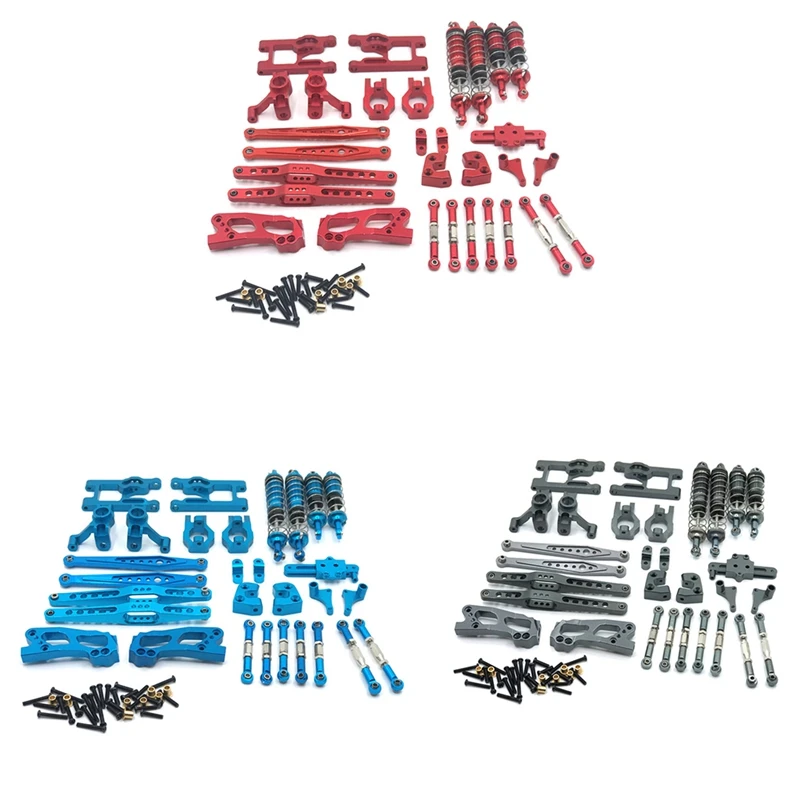 For Weili 12427 12428 12423 Feiyue Remote Control Car Spare Parts Metal Upgrade And Modification 12-Piece Set