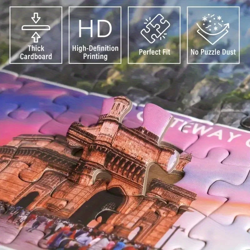 1000pcs Reindeer DIY Puzzle - Vibrant Cartoon Design, Challenging Brain Game for Adults and Family Fun Nights, Unique Artistic