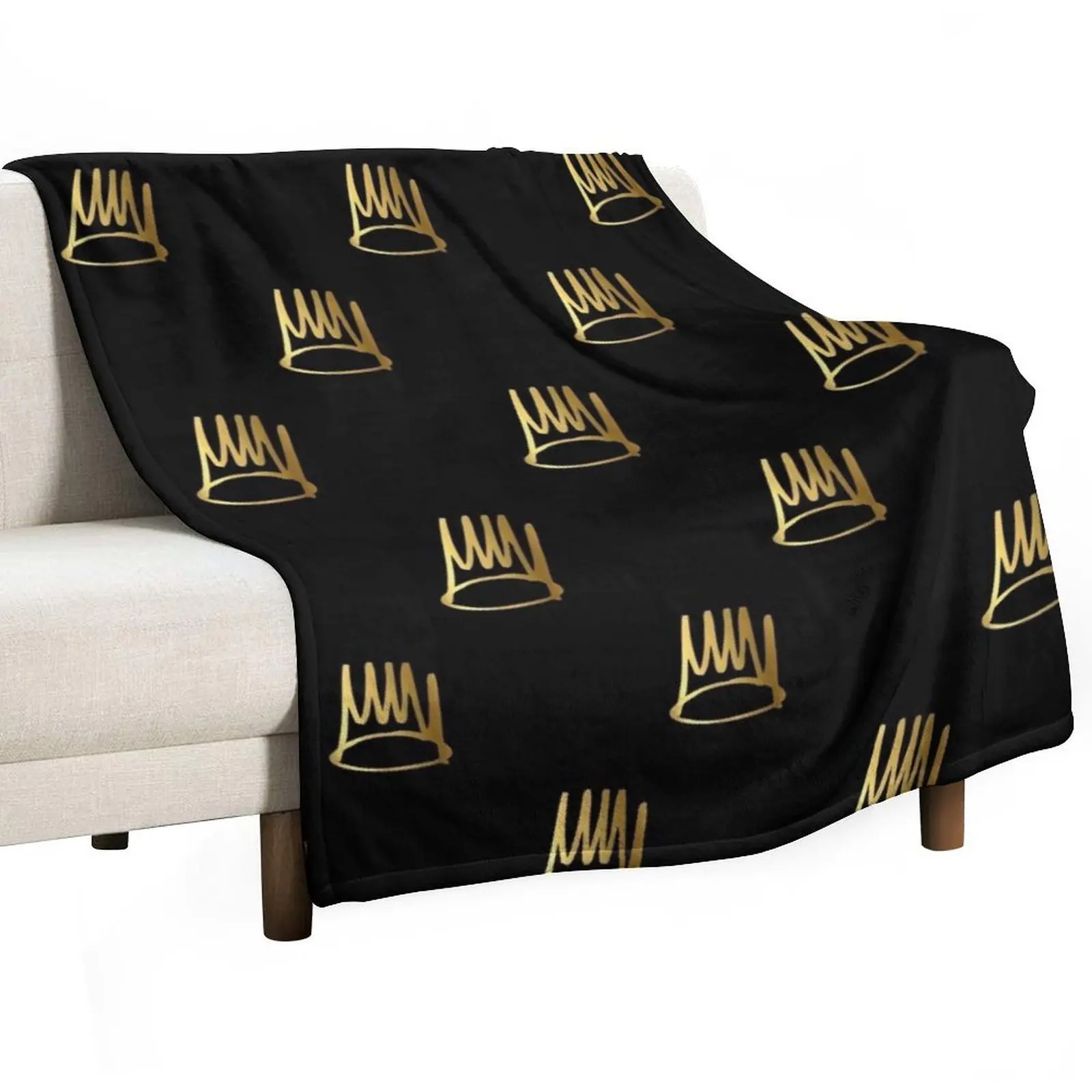 j cole gold crown Throw Blanket cosplay anime Beach warm for winter Baby Custom Travel Blankets