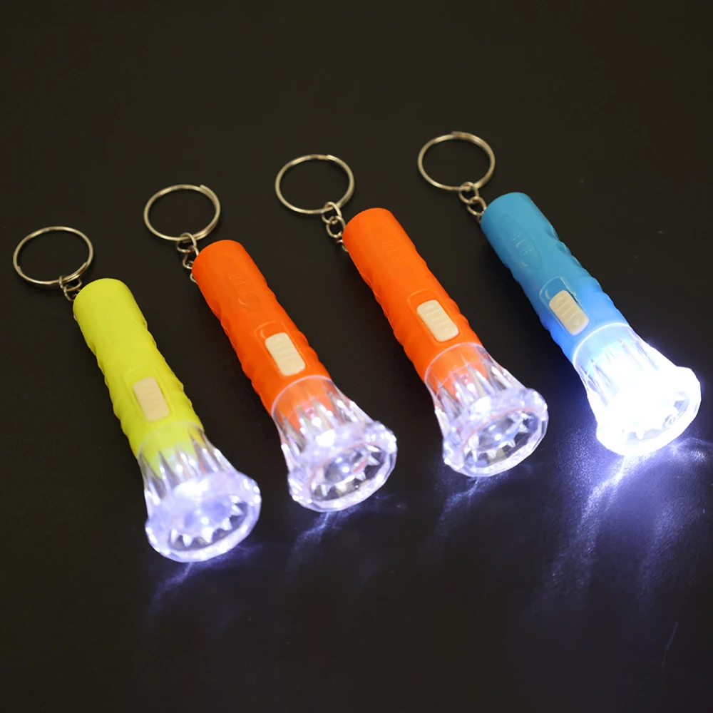 Mini Flashlights LED Keychain Light Children Torch Lamp Toys for Kids Birthday Party Favors Christmas New Year Gift Random Color