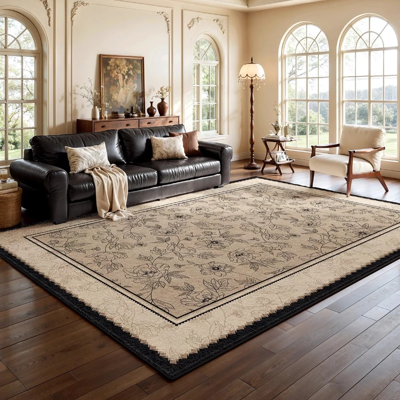 

Carpet living room French retro 2025 new medium and ancient style leave-in washable, waterproof and anti-fouling, no care