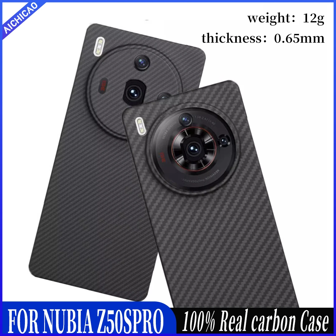 Real Carbon Fiber Case for ZTE Nubia Z50s Pro, Original Design, Aramid Fiber Case for Nubia Z 50S Pro 5G Cover