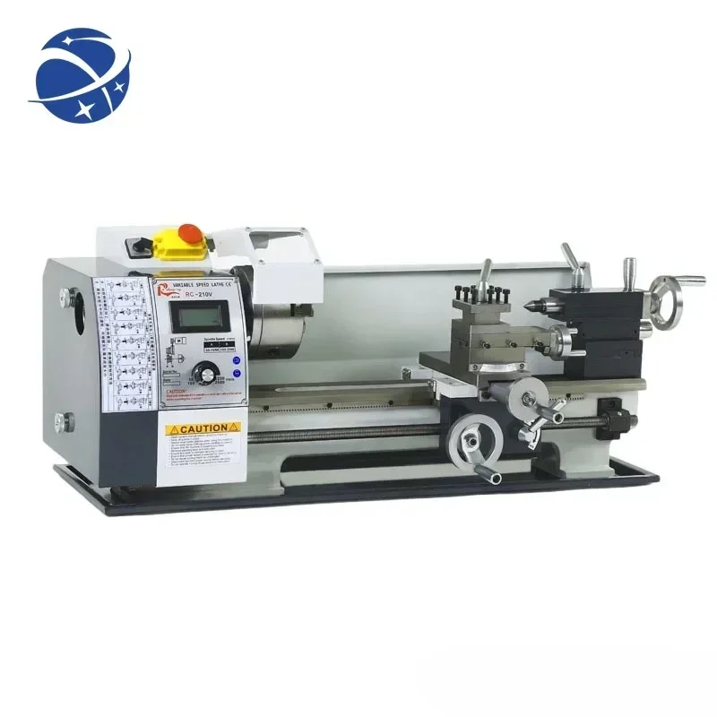 YYHCMini Metal Lathe Machine Semi-Automatic Metal Lathe Threading Making CNC Machine Tool 400mm Stroke