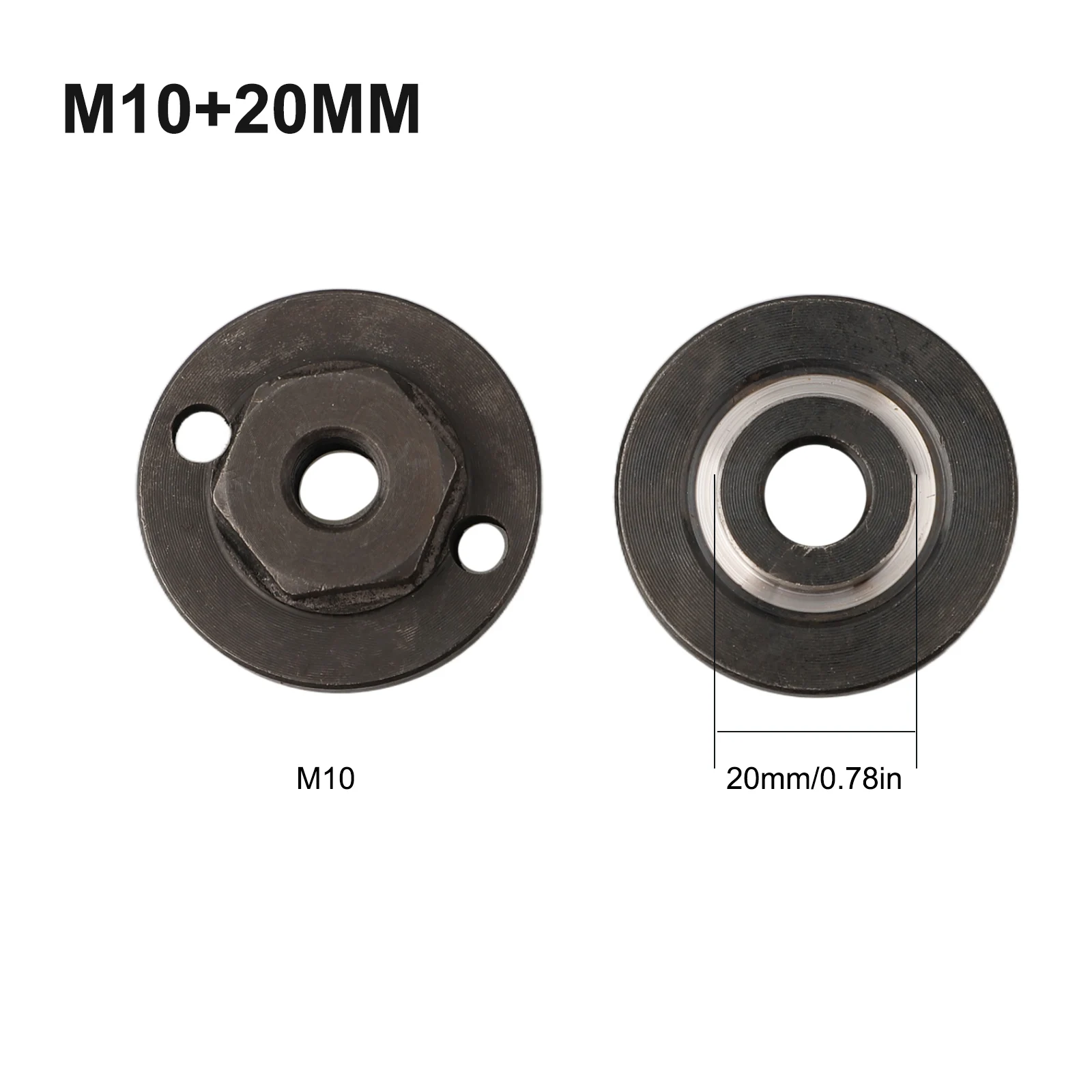 Durable Alloy Steel M10 Angle Grinder Inner Outer Flange Nut 20/22/22.2mm Press Plate Holes for Circular Saw Blade 100 Grinder - view 3