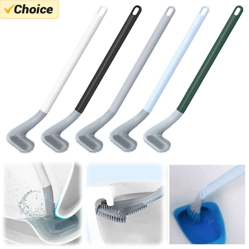 

Golf Brush Head Toilet Cleaning Brush Long Handled Deep Cleaning Golf Silicone Toilet Brush No Dead Corners Bathroom Accessories