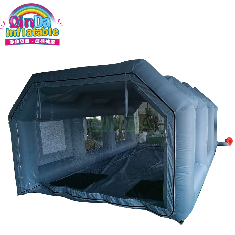 Portable Inflatable Car Workstation Spray Booth Paint Tent / Inflatable Spray Paint Booth Tan For Car