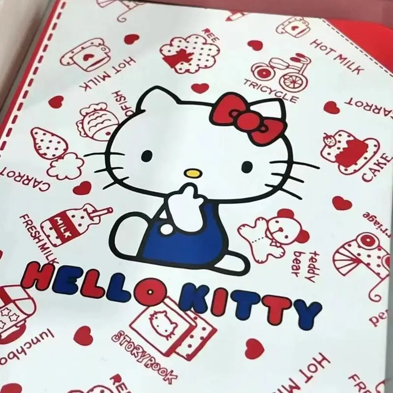 

Sanrio Hello Kitty Notepad Cartoon Anime Cute Color Page Hard Shell Diary Kawaii Student School Supplies Holiday Gifts