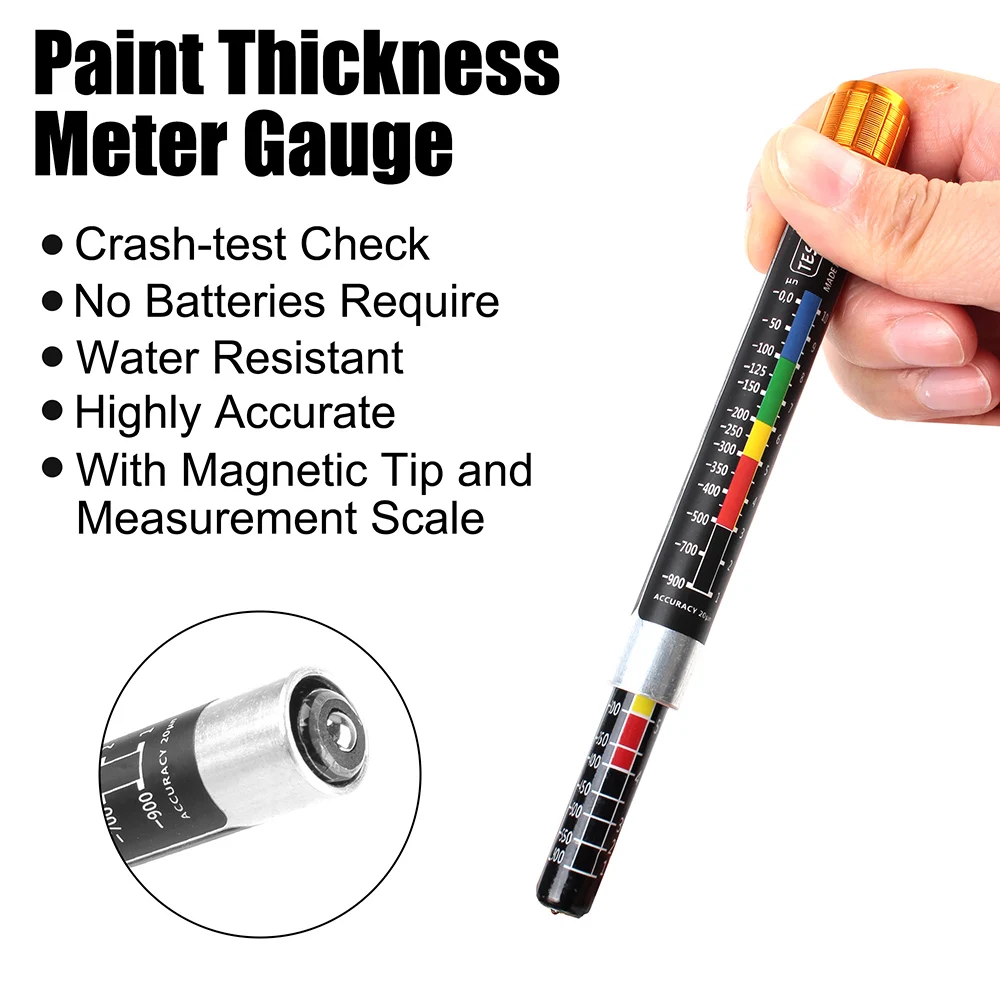 Coating Tester Meter Car Coating Thickness Testing Pen Waterproof Paint Thickness Tester Car Paint Pen 1 PC Portable