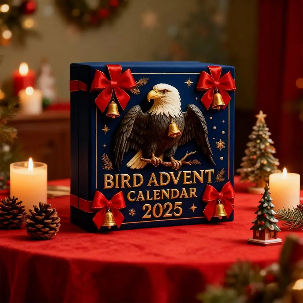 

Адвент-календарь на Хэллоуин, Рождественский календарь обратного отсчета, акриловый адвент-сюрприз, календарь с птицами, 2D-подвеска, уникальный с коробкой, декабрь H4L4