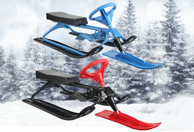 

Ski car for adults and children, sled car with brakes, ice car, unpowered ski car