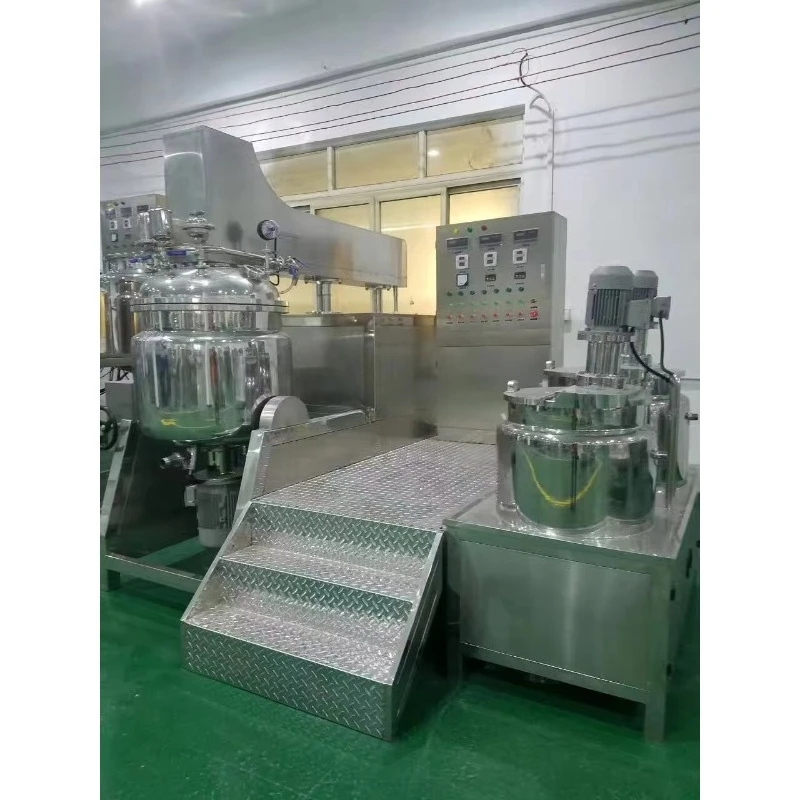 High Viscosity Toothpaste Making Machine Production Line Cosmetic Cream Ointment Vacuum Emulsifying Mixer Hydraulic Lifting