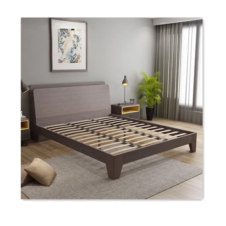 

Односпальная кровать, современная мебель для спальни королевского размера, деревянный каркас кровати размера «queen-size»