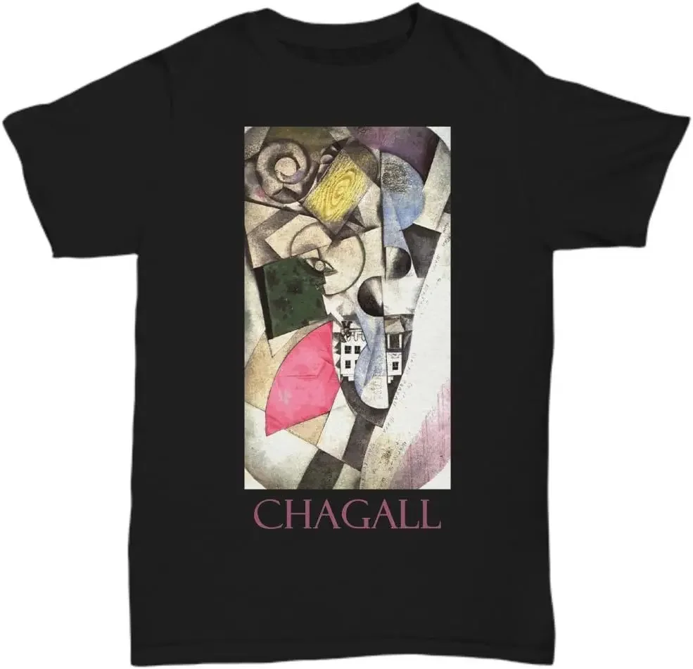 Cubist Landscape (1918) by Marc Chagall - Tees Y2K tops Unisex Summer Short Sleeve