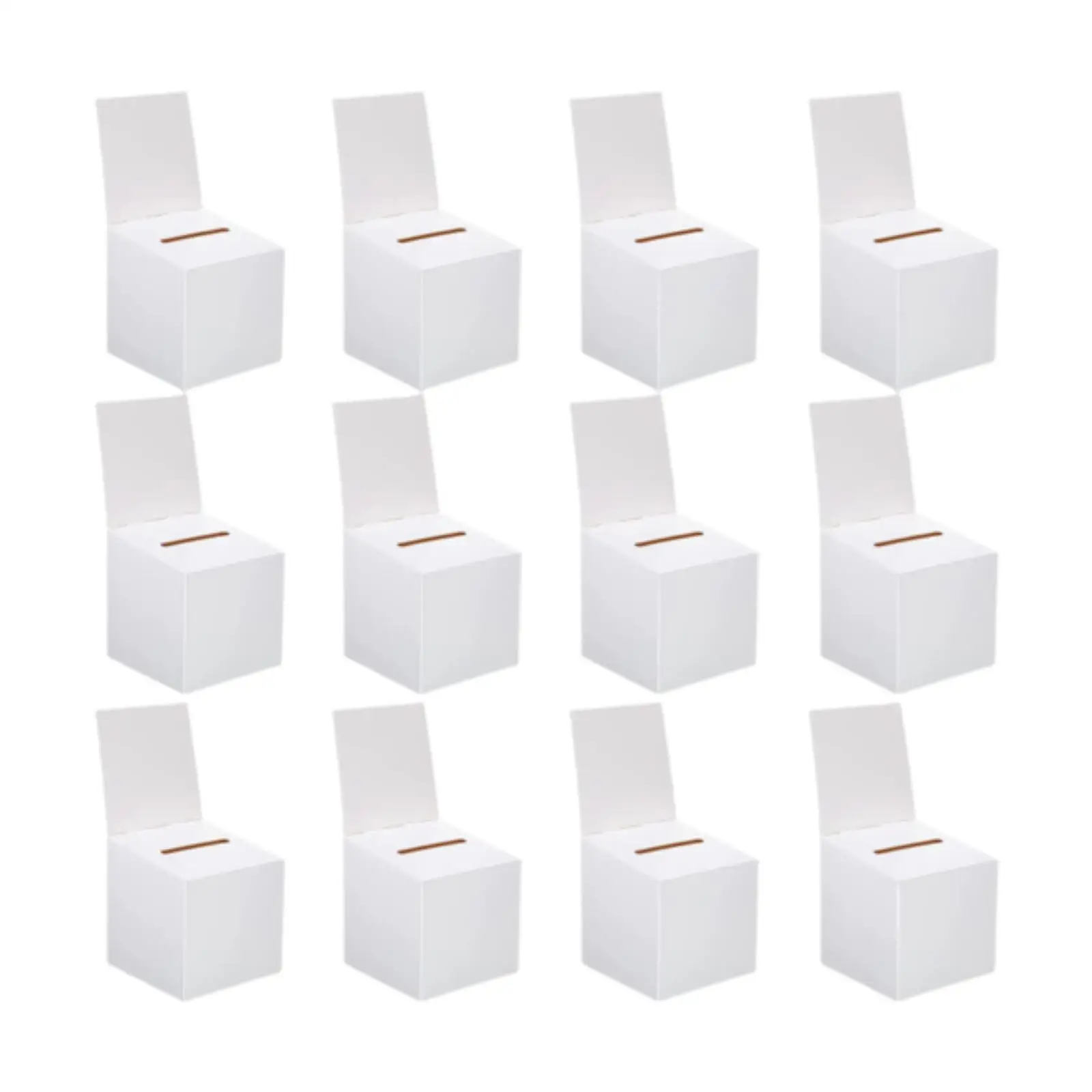 12Pcs Ballot Boxes Raffle Ticket Boxes for Voting Contest Corporate Events