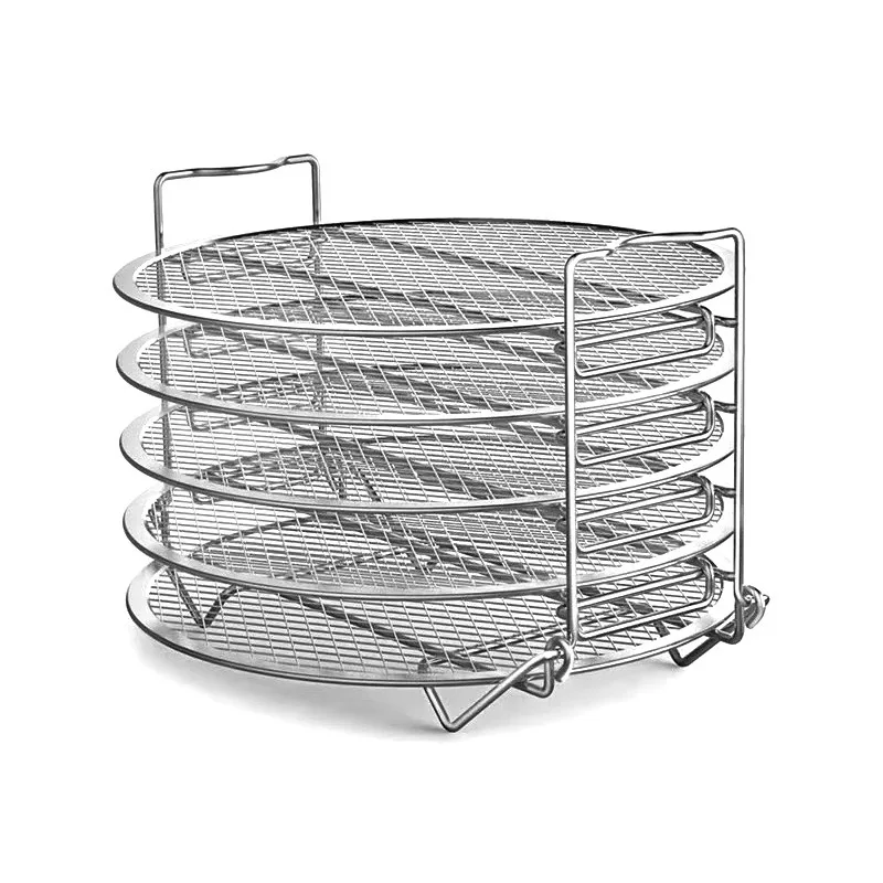 3 In1 5-Layer Pizza Pan Cooling Rack Stainless Steel Multifunction Pizza Bread Cooking Rack for Air Fryer Kitchen Baking Tools