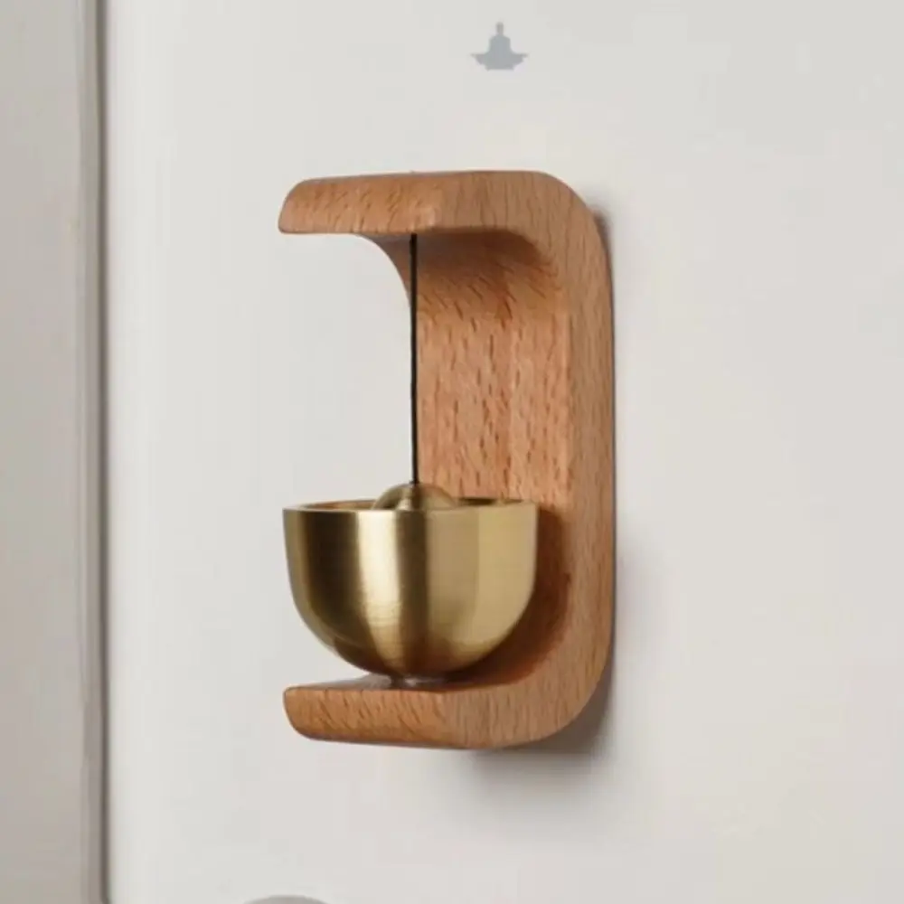 Easy to Install Door-sucking Doorbell Pleasant Sound Magnetic Design Entrance Door Bell Solid Wood Wooden Wind Chime