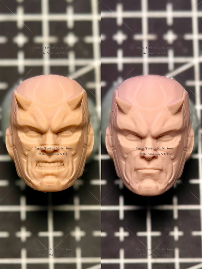 

1/12 Daredevil Unpainted Head Sculpt Comic Mini White Model Toys Accessory For 6" Ml Shf Mezco Male Figure Body Customization