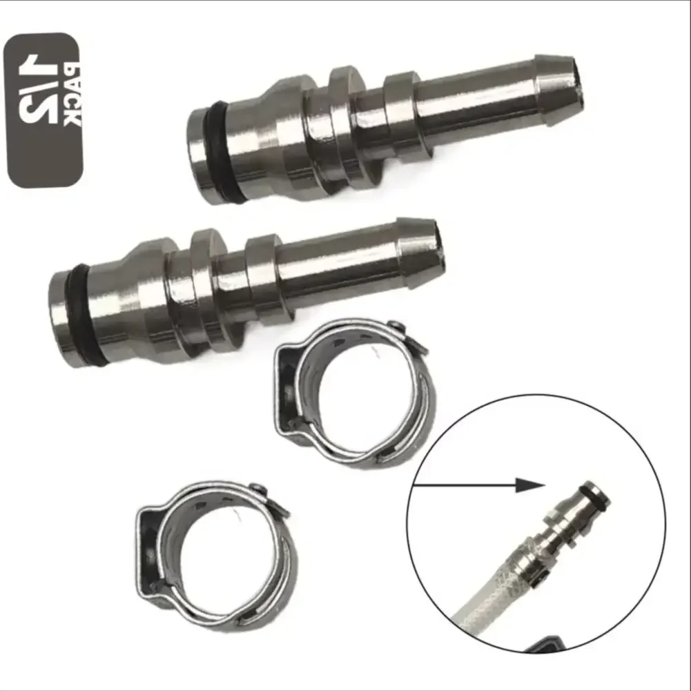 Vástago de manguera vástago de manguera macho para Karcher para Puzzi 100/200/300 aspiradora serie 8/1 Pro vástago de conector de manguera de acero inoxidable