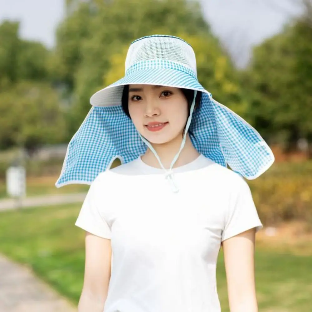 Face And Neck Protect Sun Hat Summer Ear Flap Wide Brim Sunscreen cap UV Protection Lace Women Hats Fishing Hunting Hiking
