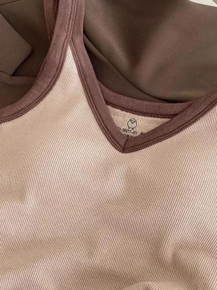 เสื้อกั๊กกำมะหยี่เยอรมันแบบมีฮีตเตอร์ รุ่น Sli Comfortable พร้อมแผ่นรองหน้าอก ทรงเข้ารูป สไตล์เกาหลี เหมาะสำหรับใส่ลำลองในฤดูใบไม้ร่วง