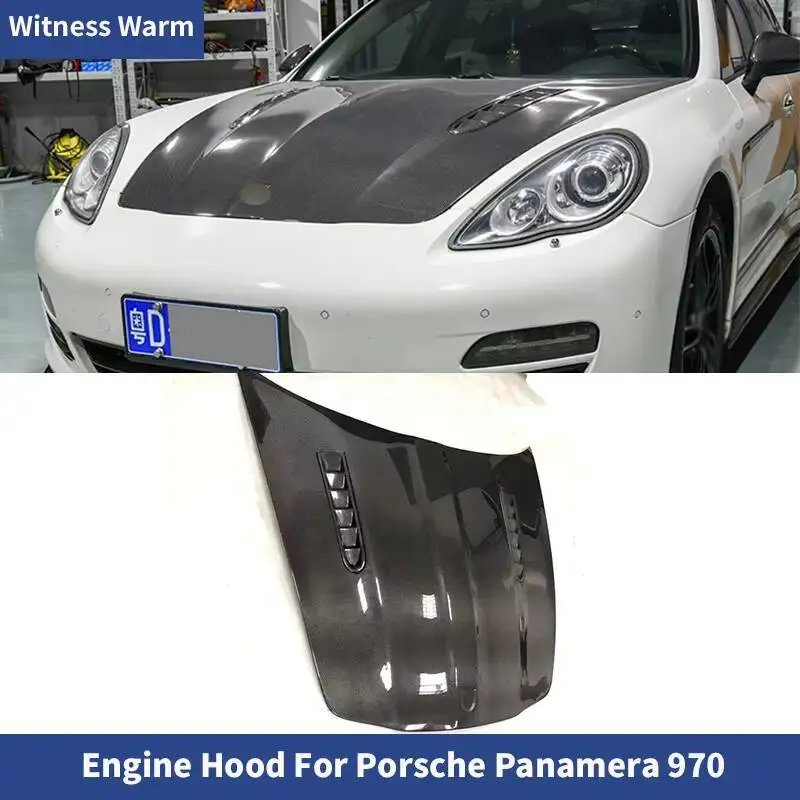 Capot moteur en fibre de carbone FRP non peint pour Porsche Panamera, capot avant, Porsche 970, 2010-2016