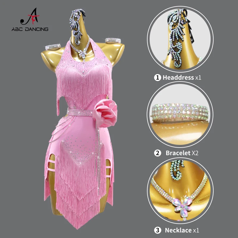 Vestido de baile carnaval traje feminino dança latina menina 2025 competição dancewear festa terno palco sexy elegante samba saia noite