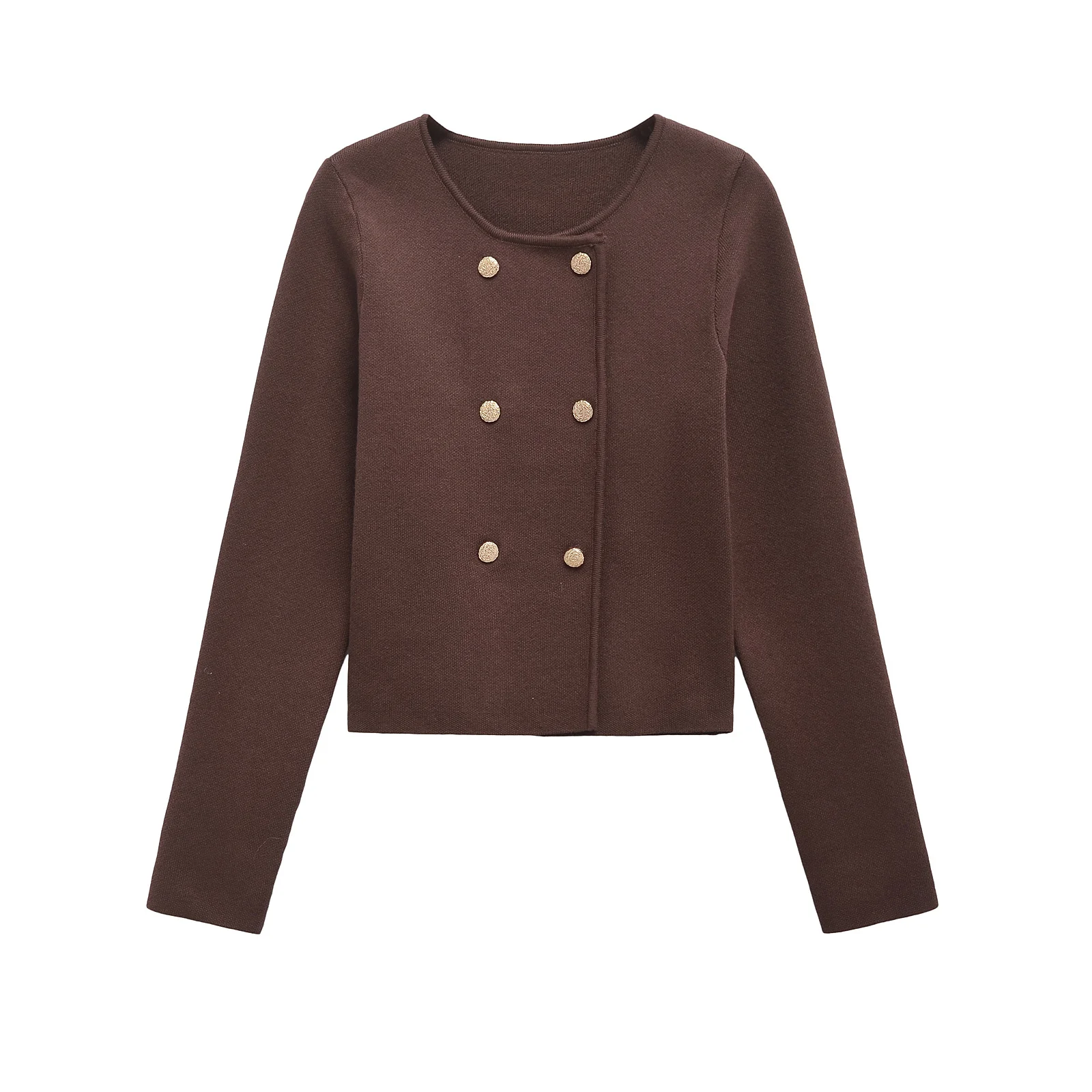 

JNLEAOG Повседневный женский вязаный свитер Jaet Простой дизайн Сложная универсальная длина из полиэфирного волокна круглый Ne