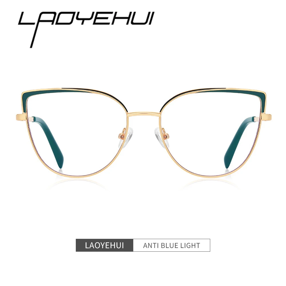 

Vintage Metal Oversized Frame Classic Design Women's Eyewear Anti-Blue Light Reading Glasses Customizable Prescription