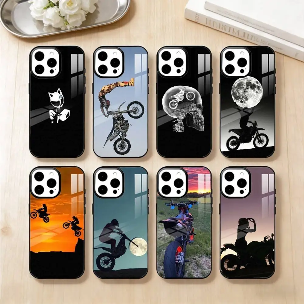 

Off-road Motorcycle Art Phone Case For iPhone17,16,15,14,13 Plus,Pro Max Magnetic For Magsafe Wireless Charging