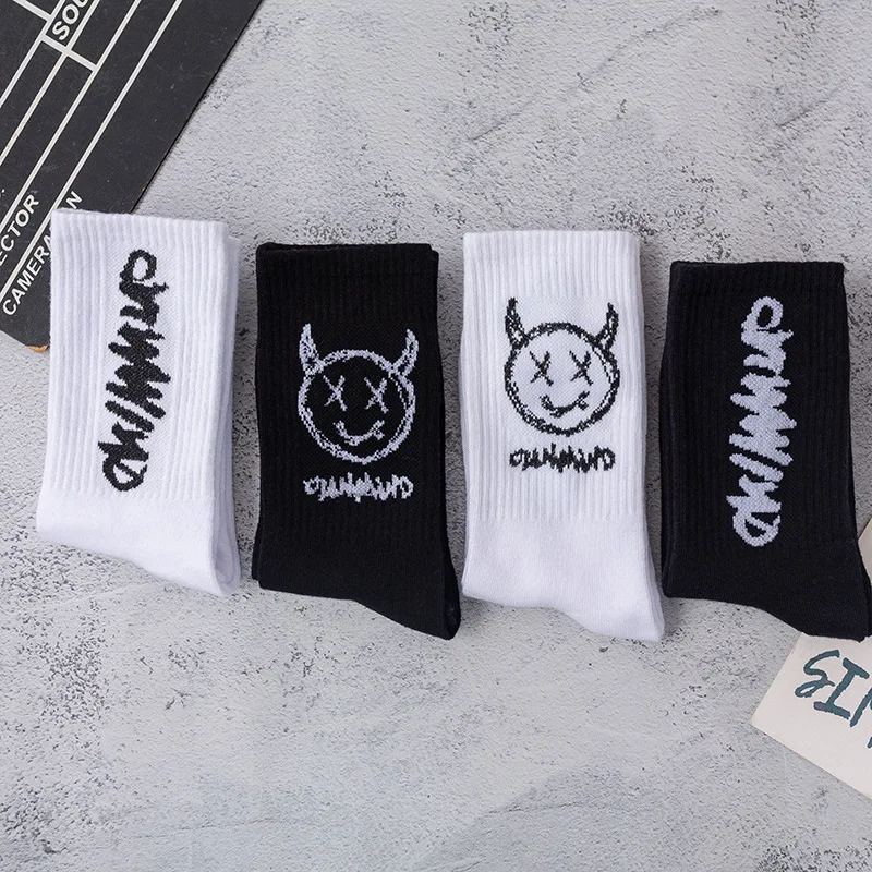 5 쌍 남자 양말 세트 만화 재미 있은 맞춤형 유행 다목적 중간 튜브 양말 편안한 냄새 증거면 양말