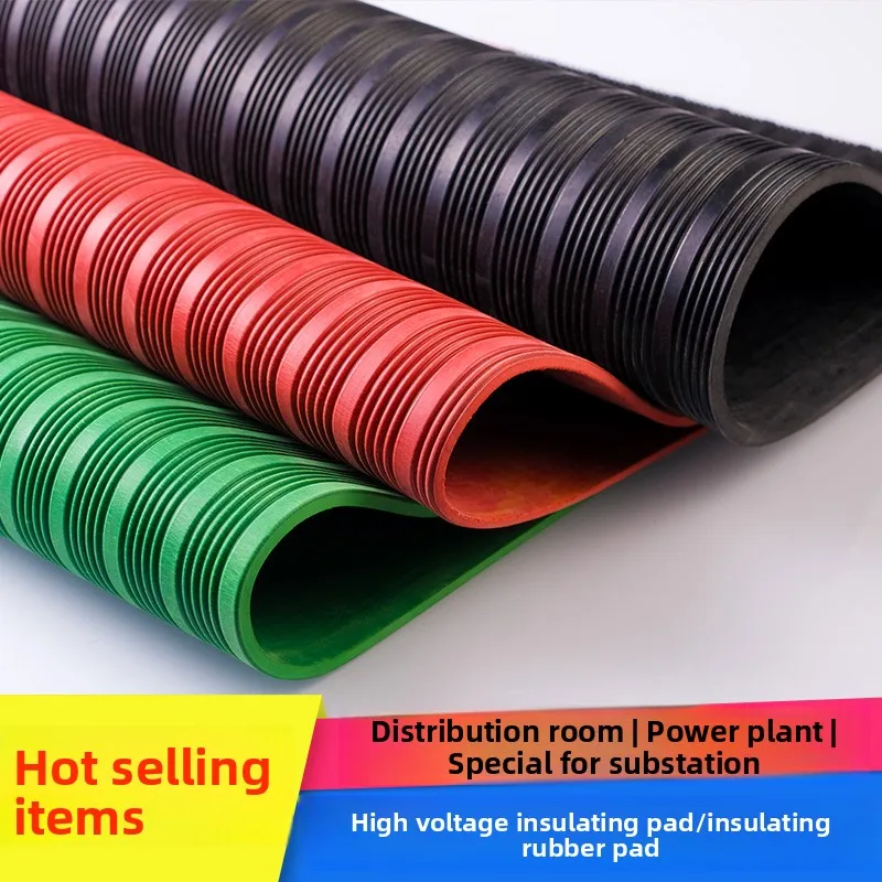 

10KV High Voltage Insulation Mat 5mm 10mm Rubber Pad for Power Distribution Room